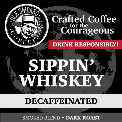 Ole Smokes Coffee Smoked Blend Sippin' Whiskey Decaffeinated Dark Roast 12oz